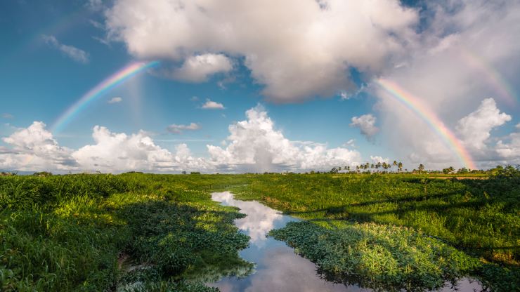 Doble arcoíris en Caroni