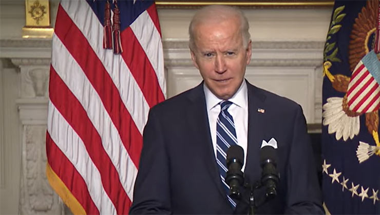 Joe Biden durante el anuncio de sus políticas contra la crisis climática (Captura de pantalla - YouTube/TheWitheHouse).