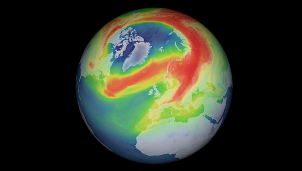 agujero en la capa de ozono en el Ártico