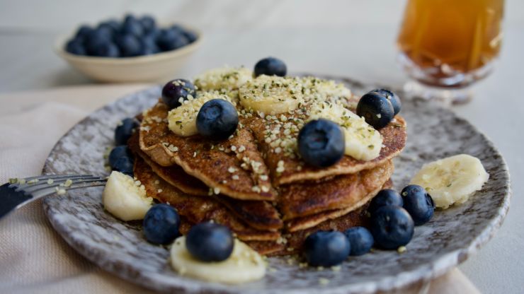 Receta de pancakes de avena veganos