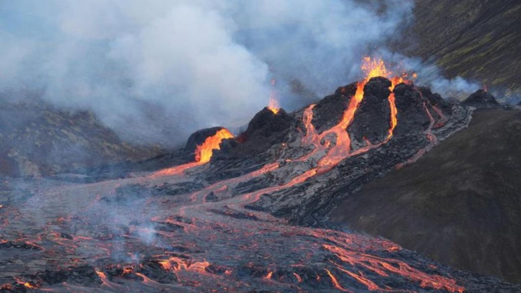 La belleza de la erupción del volcán Fagradalsfjall