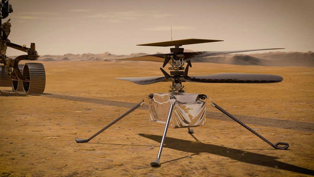 Los sonidos producidos por el vuelo del Ingenuity sirven para estudiar la atmósfera marciana (Foto: Nasa).