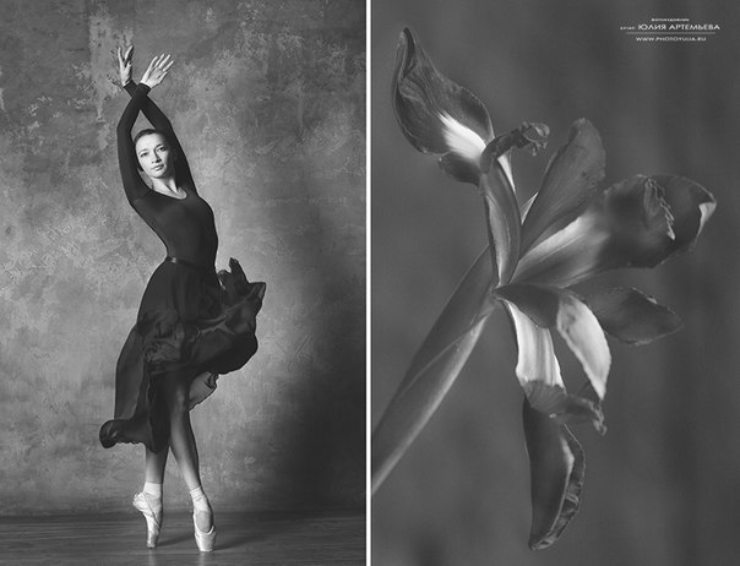 "Bailarinas y flores" de la fotógrafa Yulia Artémieva