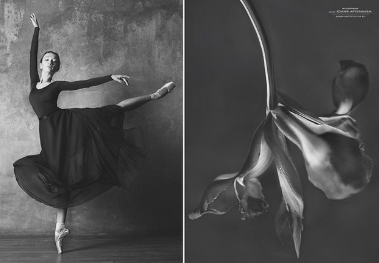 "Bailarinas y flores" de la fotógrafa Yulia Artémieva